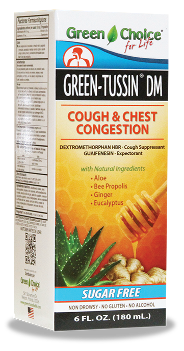 Green Tussin DM Sugar Free. Help Maintain a Healthy Respiratory Systems Plus Thins And Loosens Mucus. To Relieve Your Chest Congestion Too